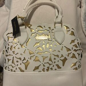 Bebe white/gold bag